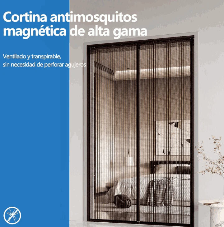 Malla/Cortina Mosquitera Magnética para Puertas