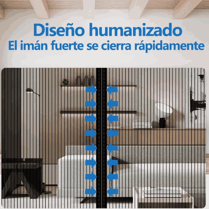 Malla/Cortina Mosquitera Magnética para Puertas
