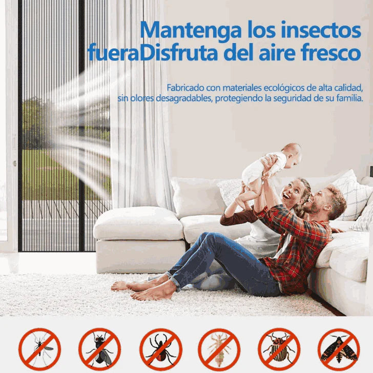 Malla/Cortina Mosquitera Magnética para Puertas