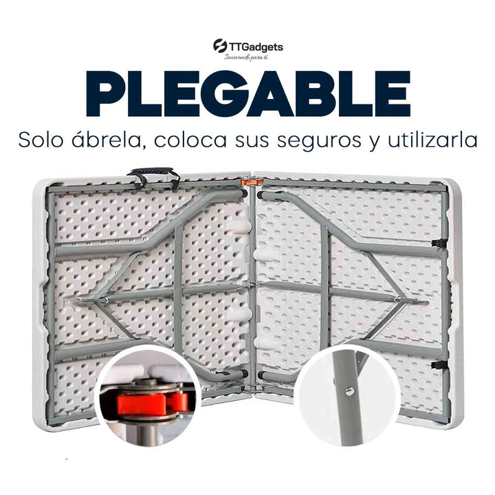 Mesa Plegable para Fiestas y Eventos (Capacidad de 8-12 personas) | MagicEvents™