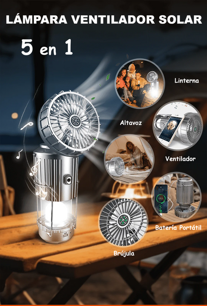 LÁMPARA VENTILADOR SOLAR