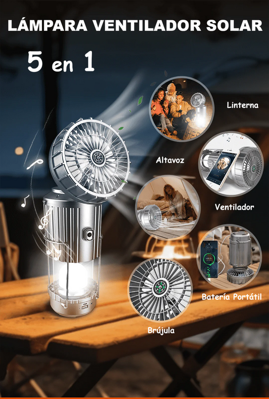 LÁMPARA VENTILADOR SOLAR