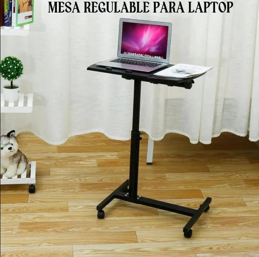 Mesa Ajustable para Portátil | Plegable, Ergonómica y con Ruedas