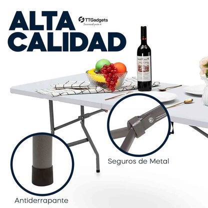 Mesa Plegable para Fiestas y Eventos (Capacidad de 8-12 personas) | MagicEvents™