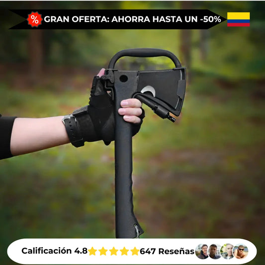 Hacha táctica con accesorios multifuncional 5 en 1