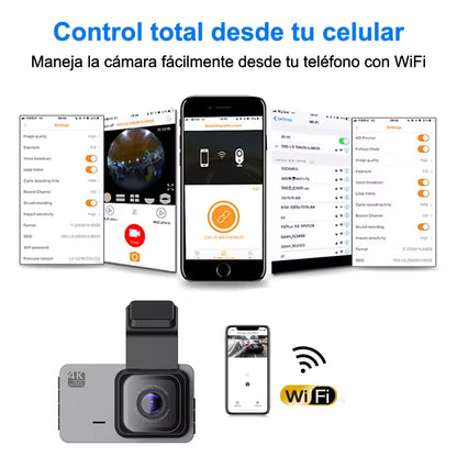 Cámara HD para carro con Wifi y GPS integrado