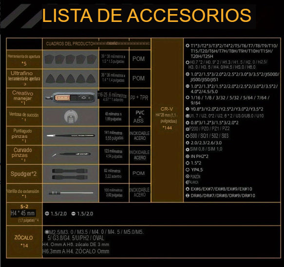 Juego de destornilladores de precisión 180 en 1