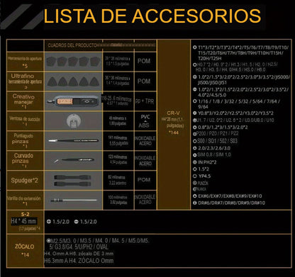 Juego de destornilladores de precisión 180 en 1