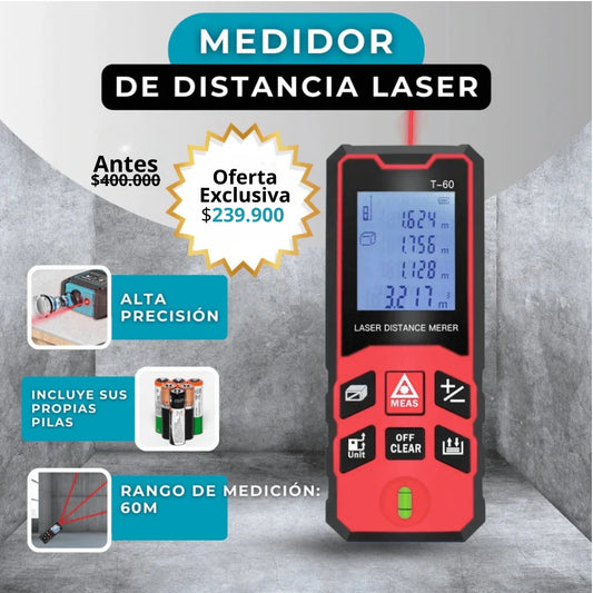 Medidor Digital Laser 60 Metros